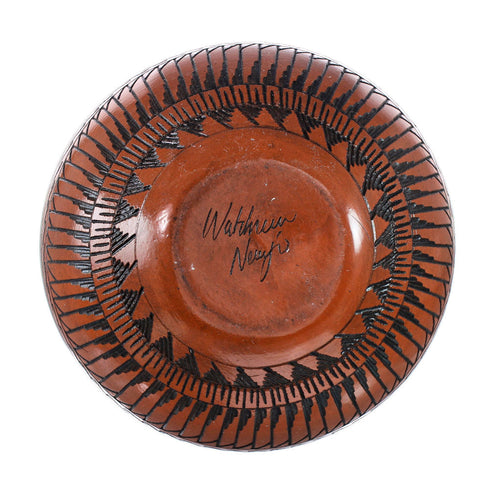 Eagle Navajo Hand Crafted Pottery By Artist Watchman AX129341